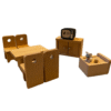 Set Muebles de Madera
