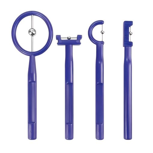 Set de 4 ejercitadores de punta de lengua, piezas aro, puente, C y peineta