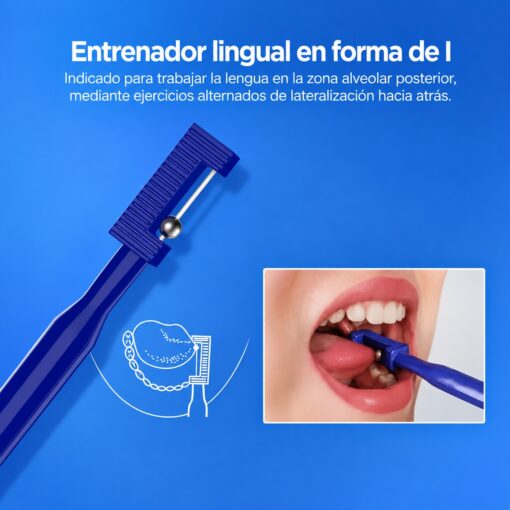 Entrenador lingual en forma de I para la zona alveolar posterior